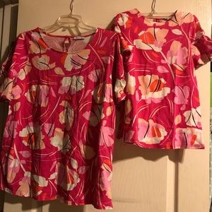 Mother and daughter matching Avon shirts